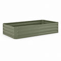 Jardinière surélevée rectangulaire verte en acier galvanisé 240 x 80 x 40 cm
