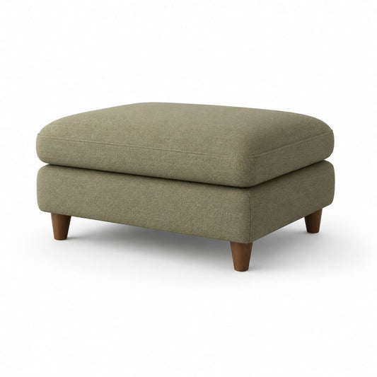 Repose-pieds rectangulaire vert olive en polyester 90 x 70 x 45 cm